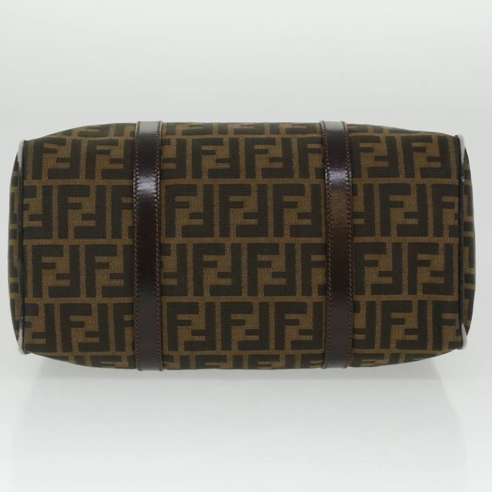 FENDI Zucca Canvas Hand Bag Brown Black Auth 36763 - Picture 6 of 16